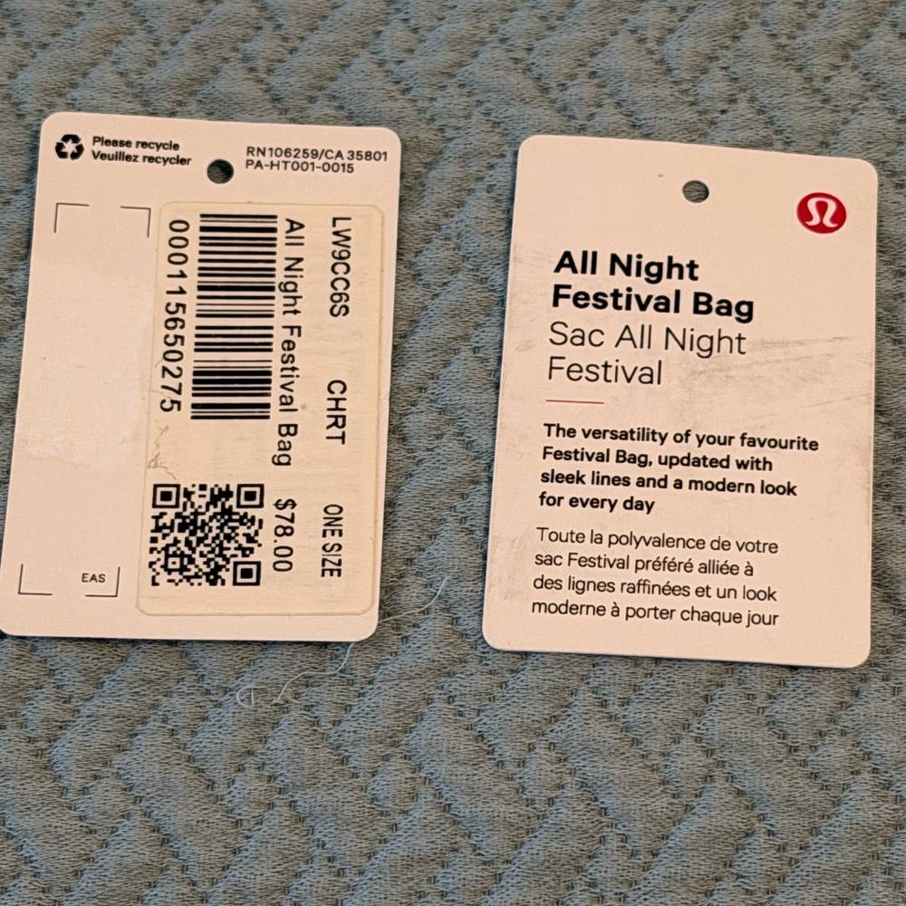 LULULEMON All Night Festival Bag 5L Cherry Tint - Picture 4 of 15